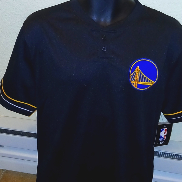 NBA Shirts Golden State Warriors Mens 2 Button Baseball Jersey New